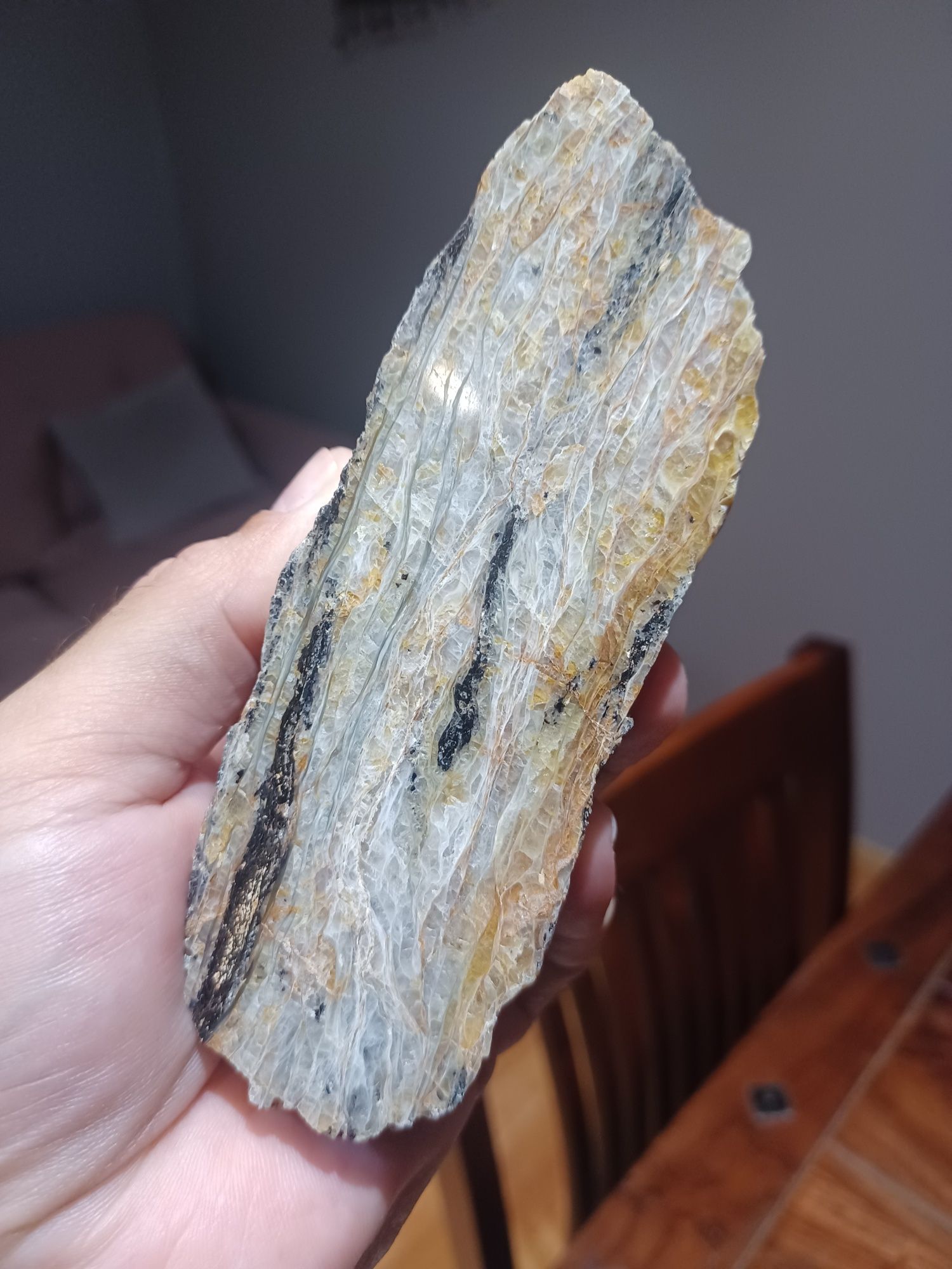 Minerały skamieniałości skały sillimanit z biotytem