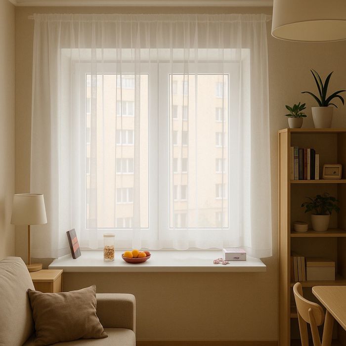 Гардина біла коротка