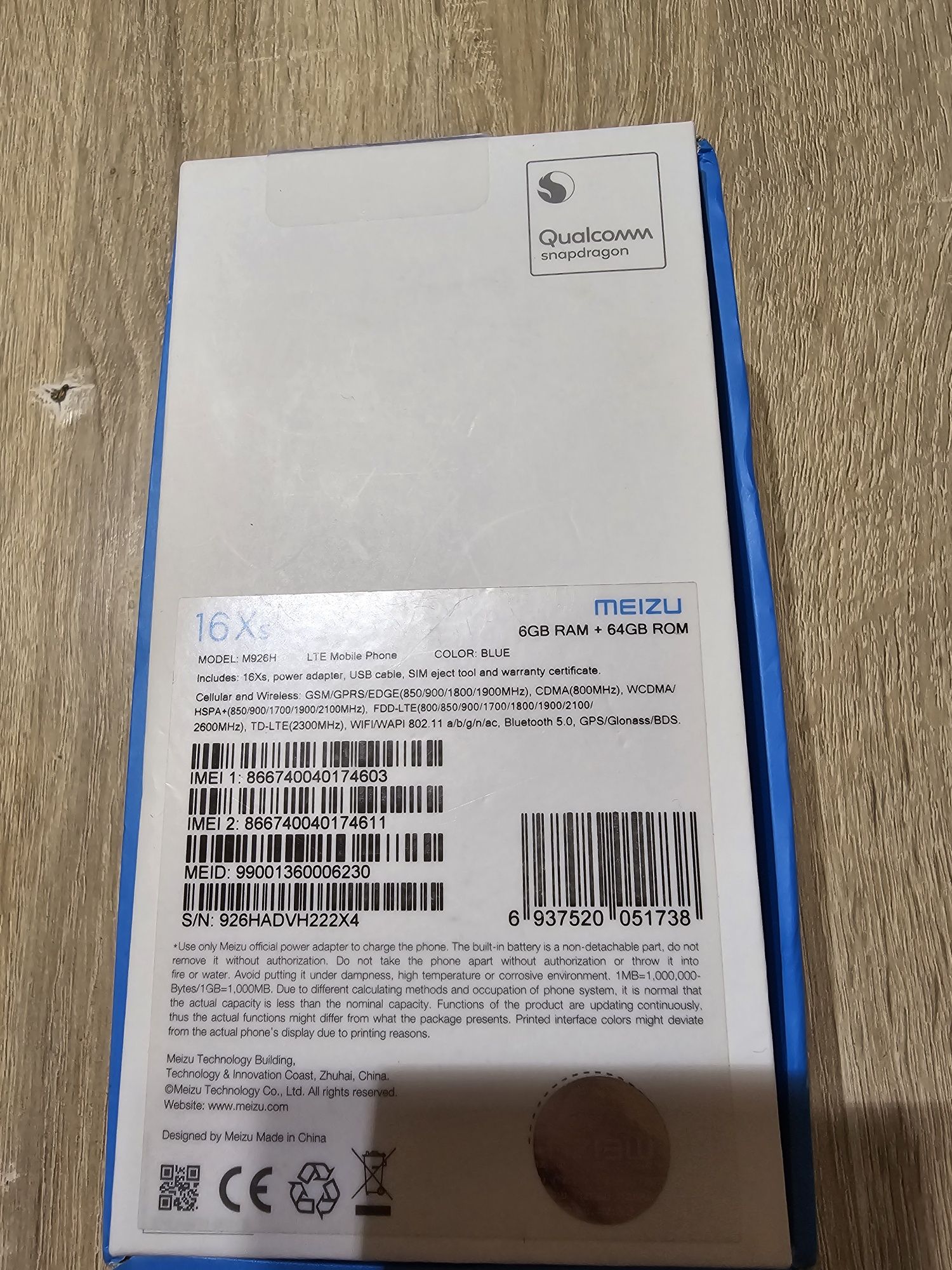 Продам на запчасти meizu 16xs