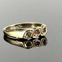 Srebro - Srebrny pozłacany pierścionek z Szafir, Rubin i Szmaragd