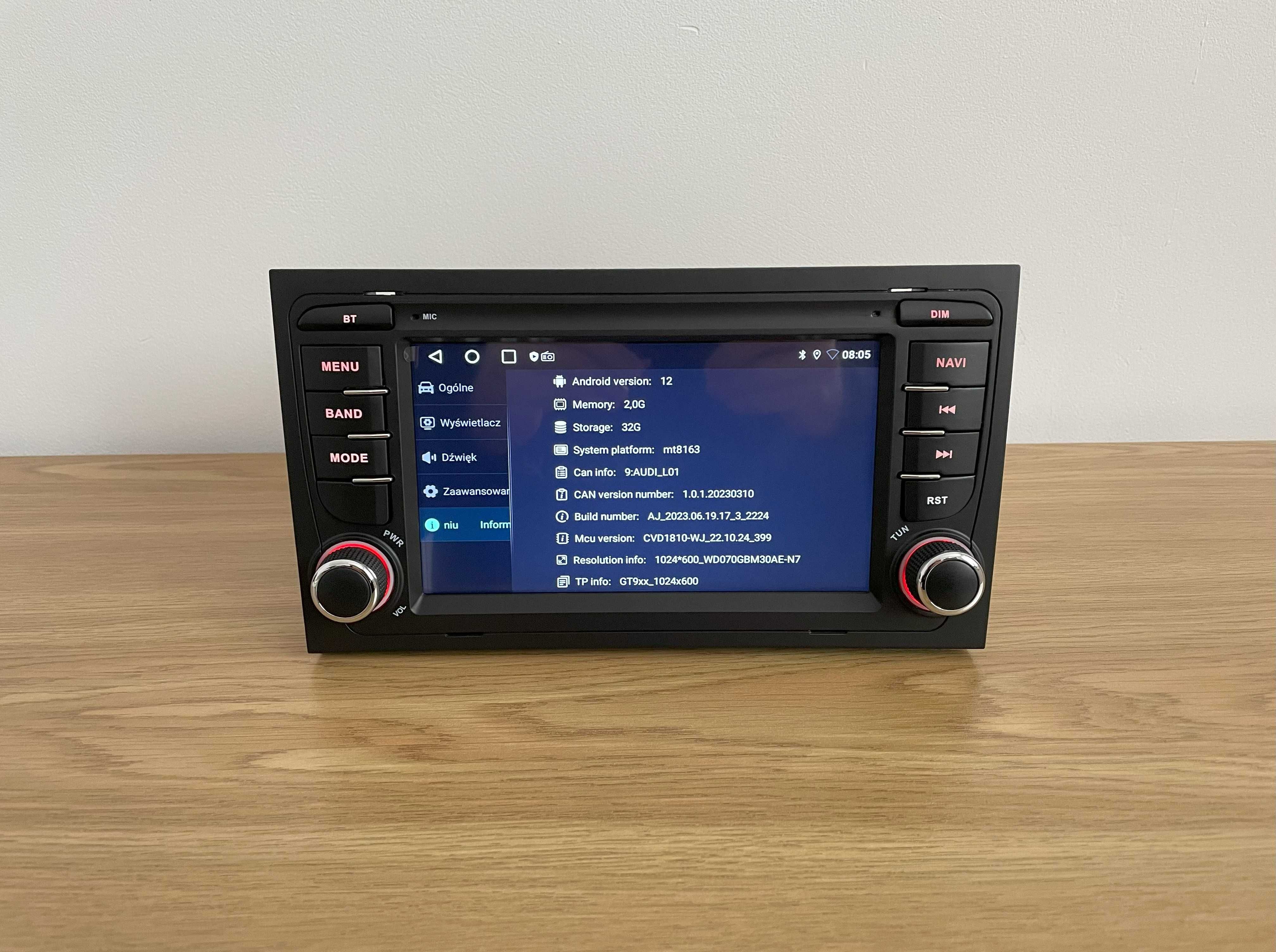 Radio Android 12 Audi A4 B6 B7 8Core 2/32GB DSP Carplay Android Auto