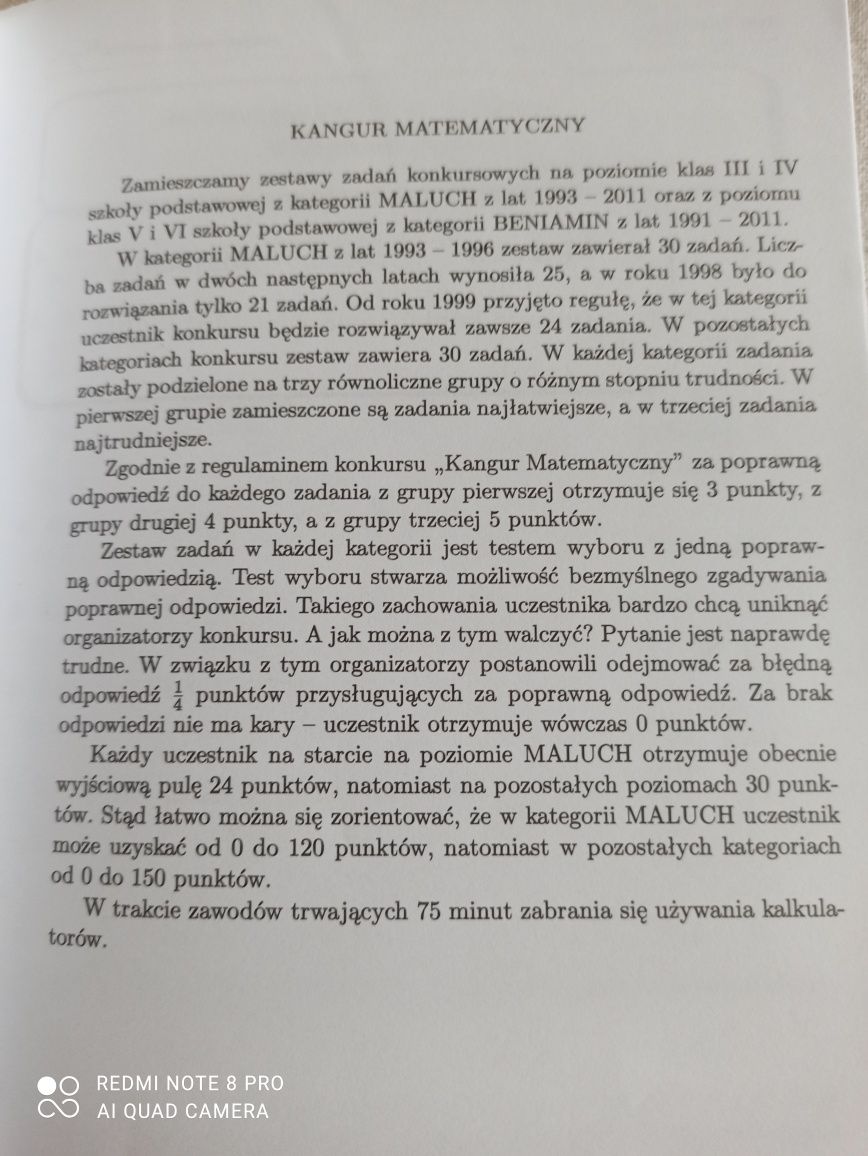 Repetytorium konkursowe "Matematyka z wesołym Kangurem"