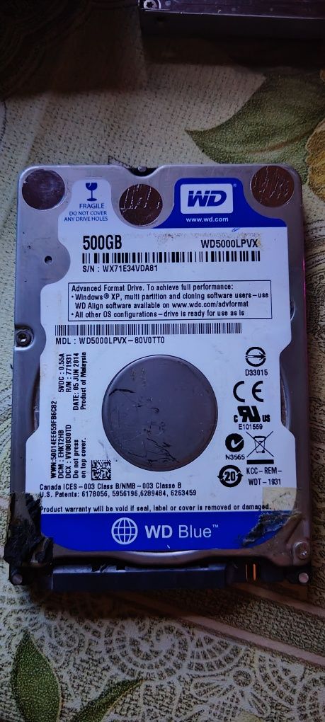 Жорсткий диск Western Digital Blue 500GB