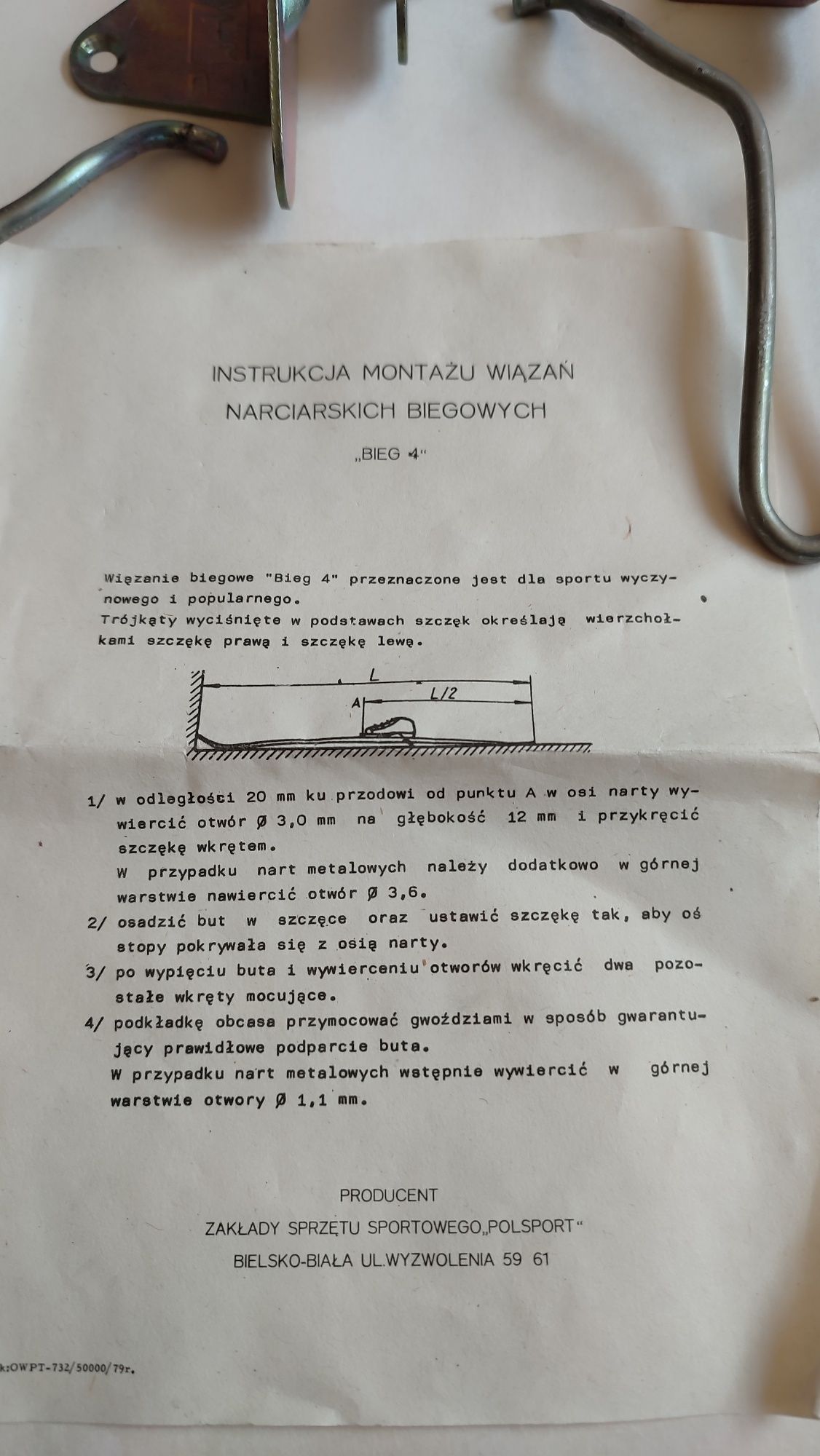 Wiązania narciarskie biegowo śladowe