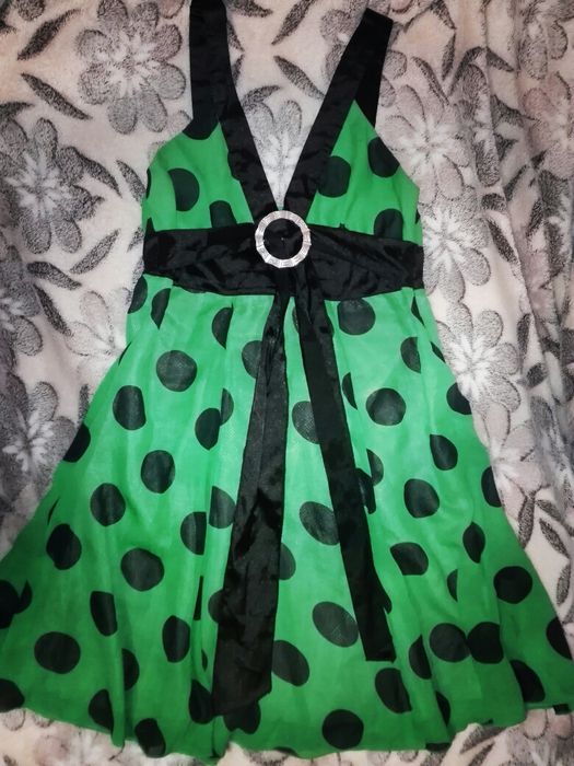 Легкий сарафан в горошок