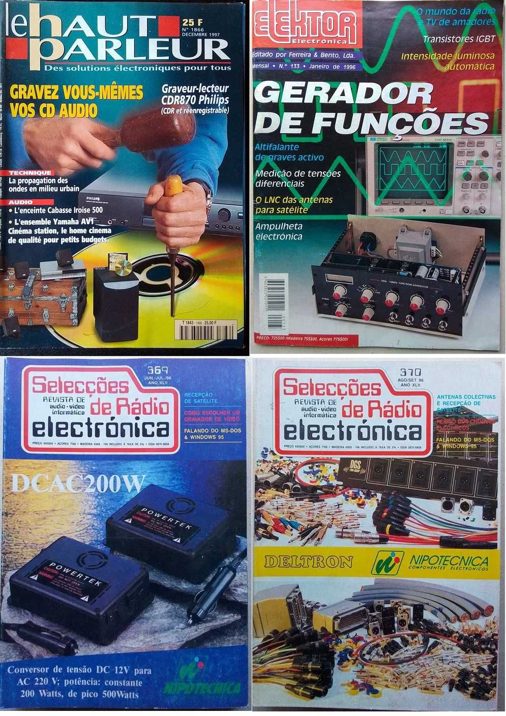 3 livros e 8 revistas de electrónica do século passado