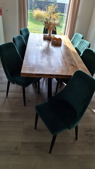 Krzesla butelkowa zieleń 8szt