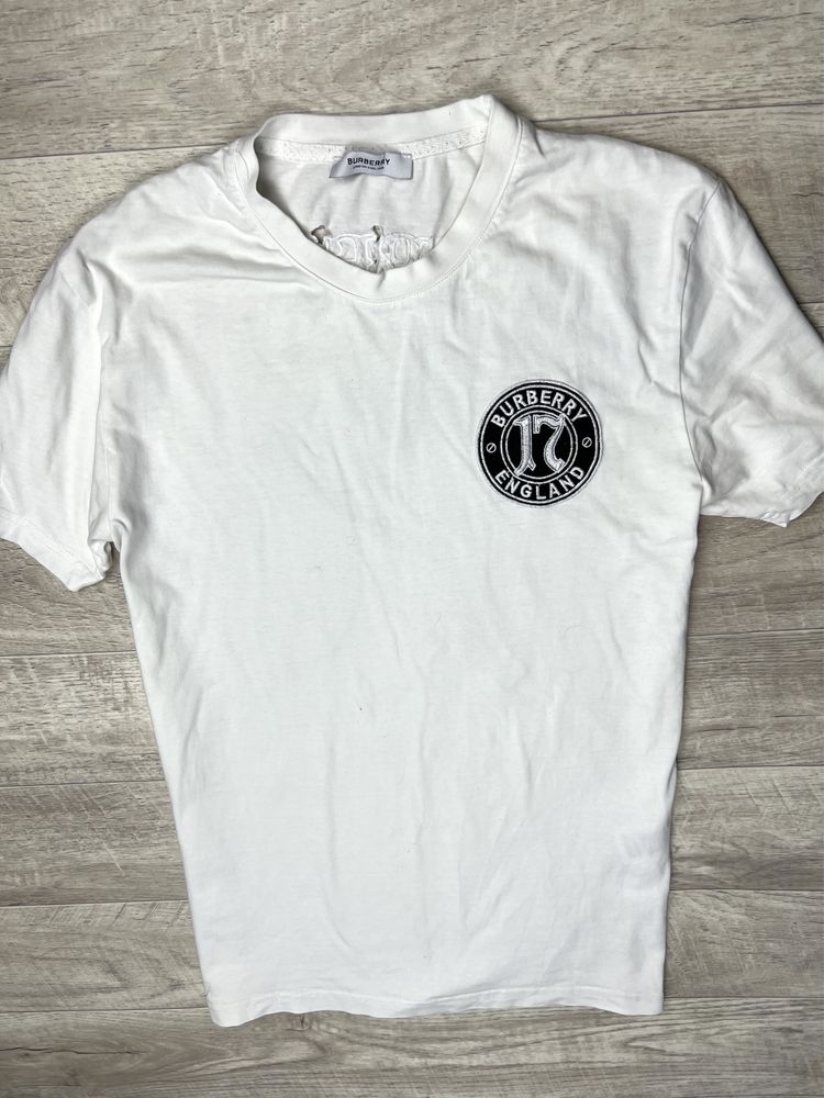 Burberry England футболка M размер белая оригинал мужская