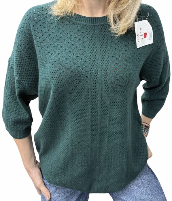 Американка с ажурная вязка. Кашемир