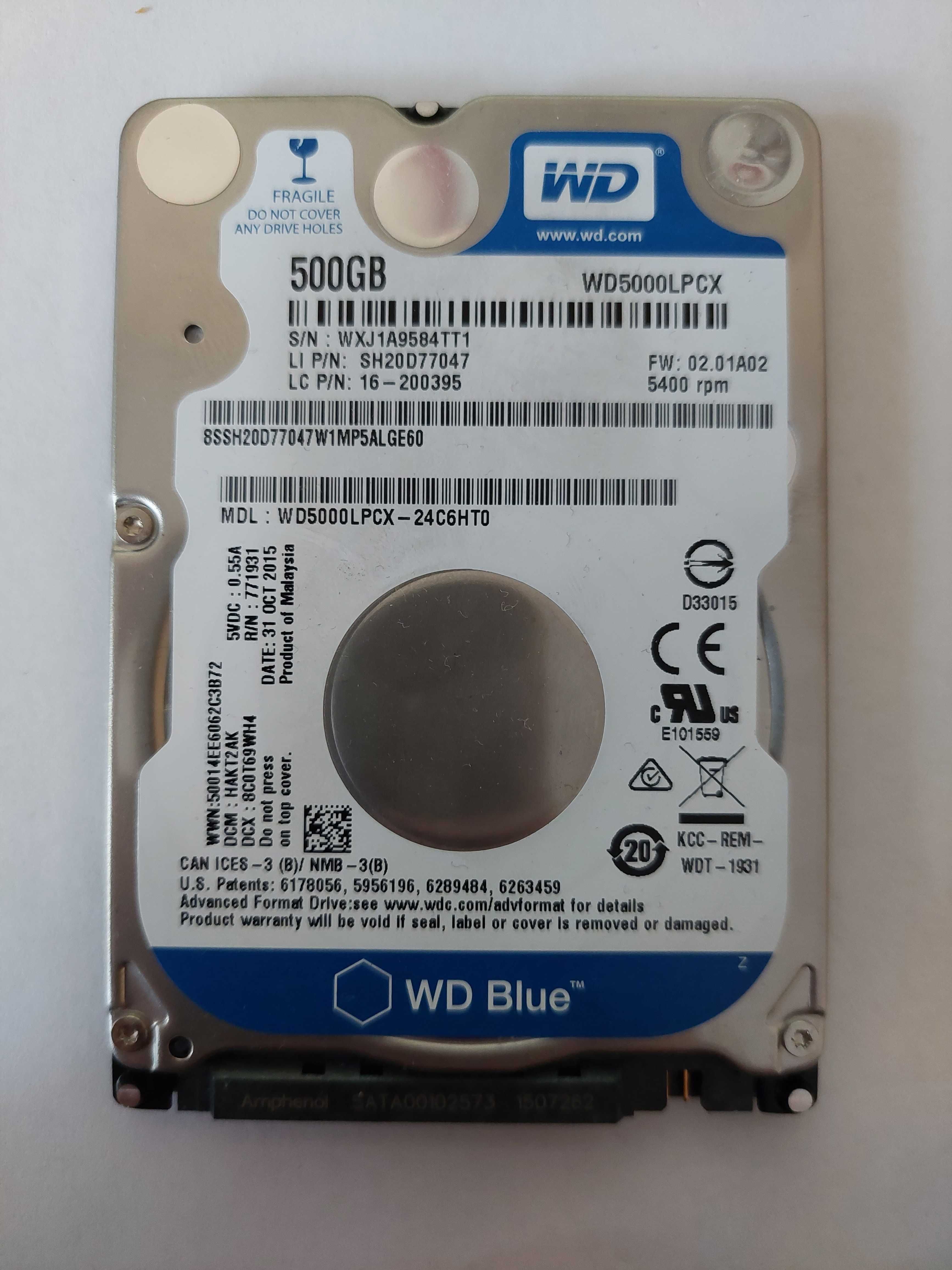 Western Digital Blue 2.5" 500GB (WD5000LPCX)