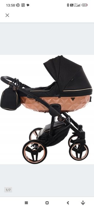 Wózek spacerowy gundola Junama Diamond Mirror Satin wózek wielofunkcyj