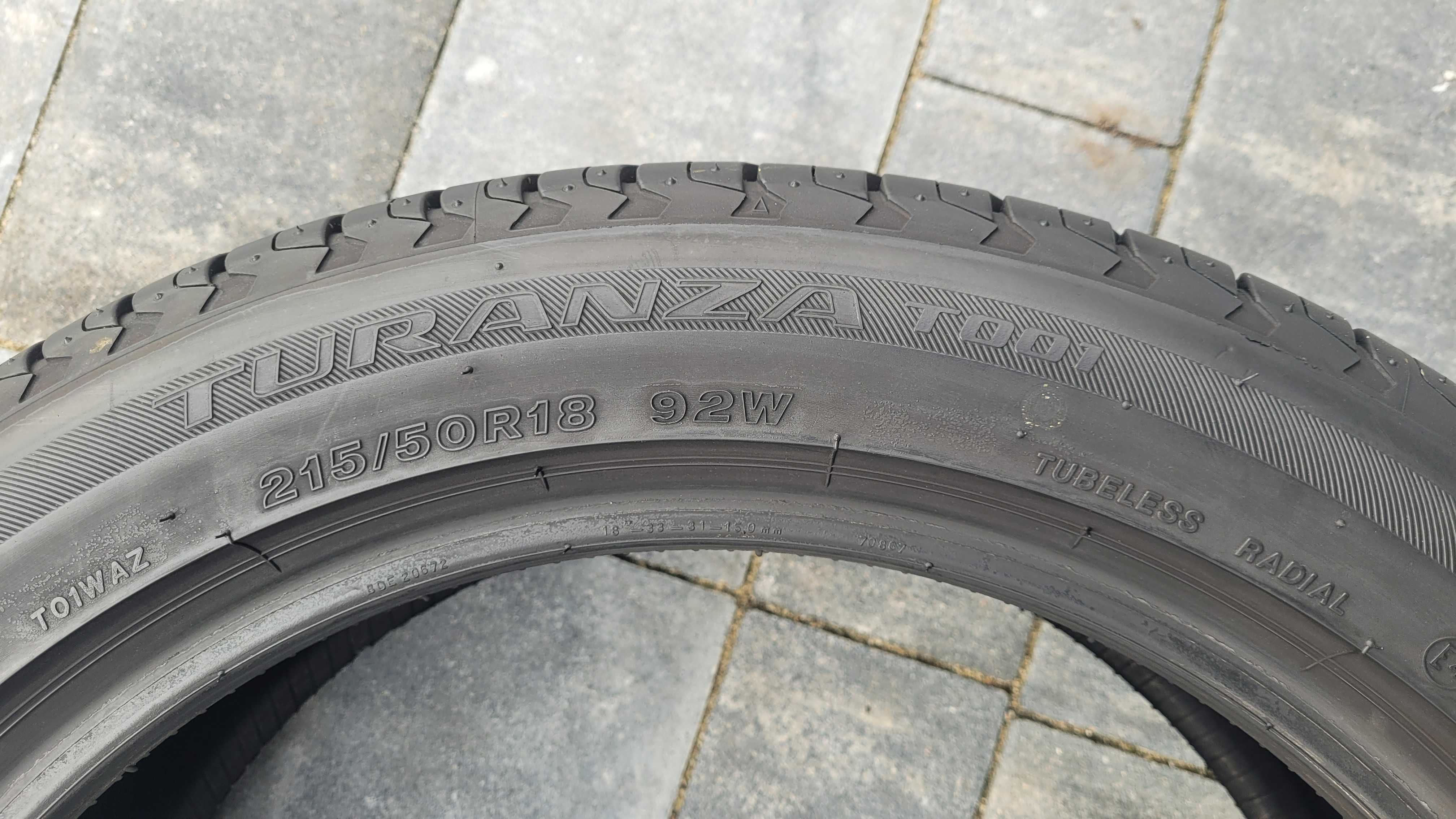 4szt. BRIDGESTONE Turanza T001 215/50 R18