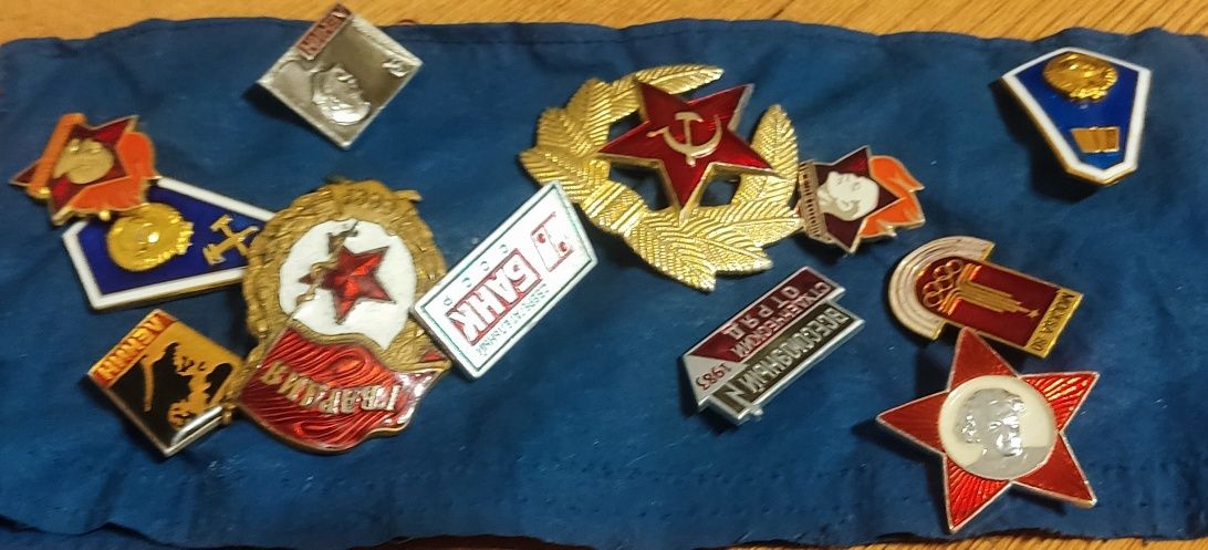Odznaki medale sowieckie ruskie CCCP zsrr a tfu