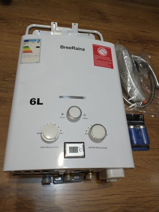 Nowy podgrzewacz wody bojler gazowy przepływowy  LPG 6L   Brew Rainz