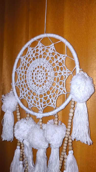 Caça sonhos Macramé, decoração de parede Bege Été Indien Dream 56x21cm