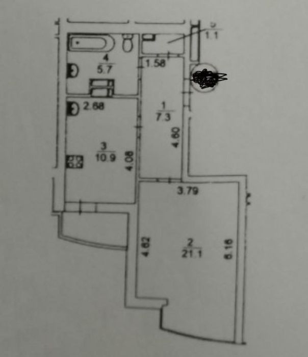 1-кімнатна квартири 50м2 в комфортному ЖК "Озерні зорі"