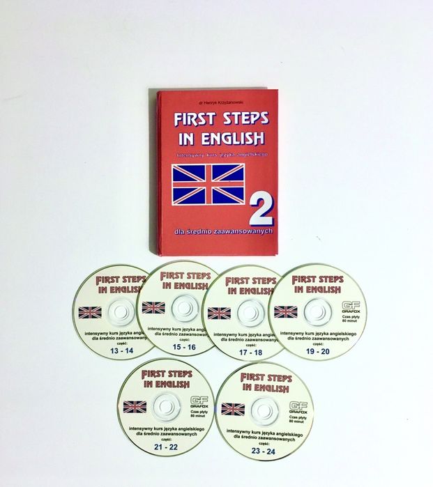 First steps in English książka 6 płyt CD średniozaawansowany.
