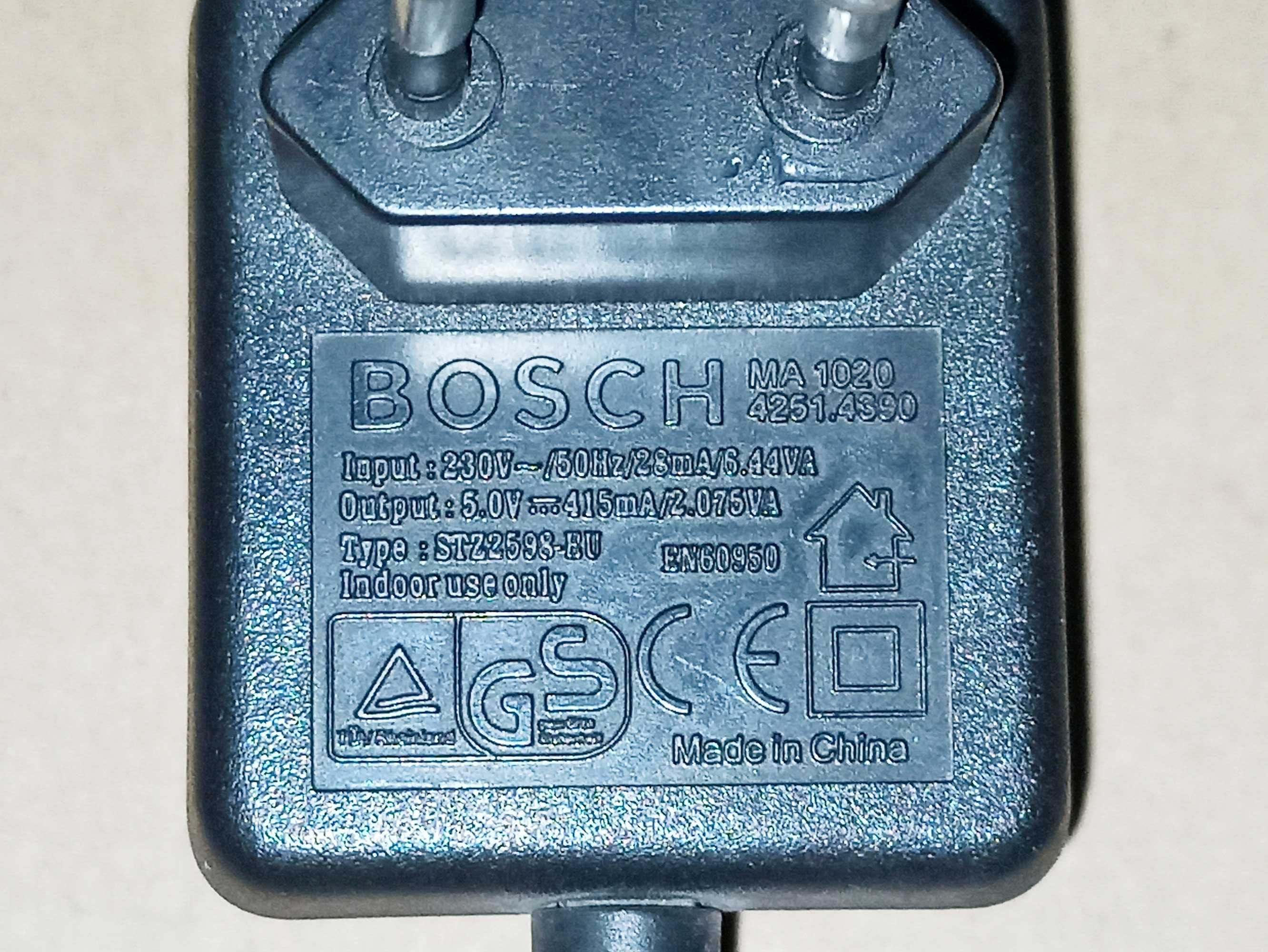 Ładowarka BOSCH MA 1020 5V 415 mA