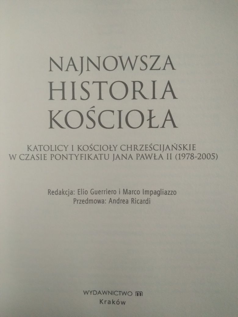 Najnowsza historia kościoła- Andrea Ricardi.