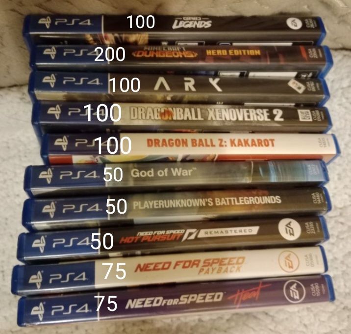 Gry na PS4 używane, dyski w dobrym stanie (odbiór osobisty)