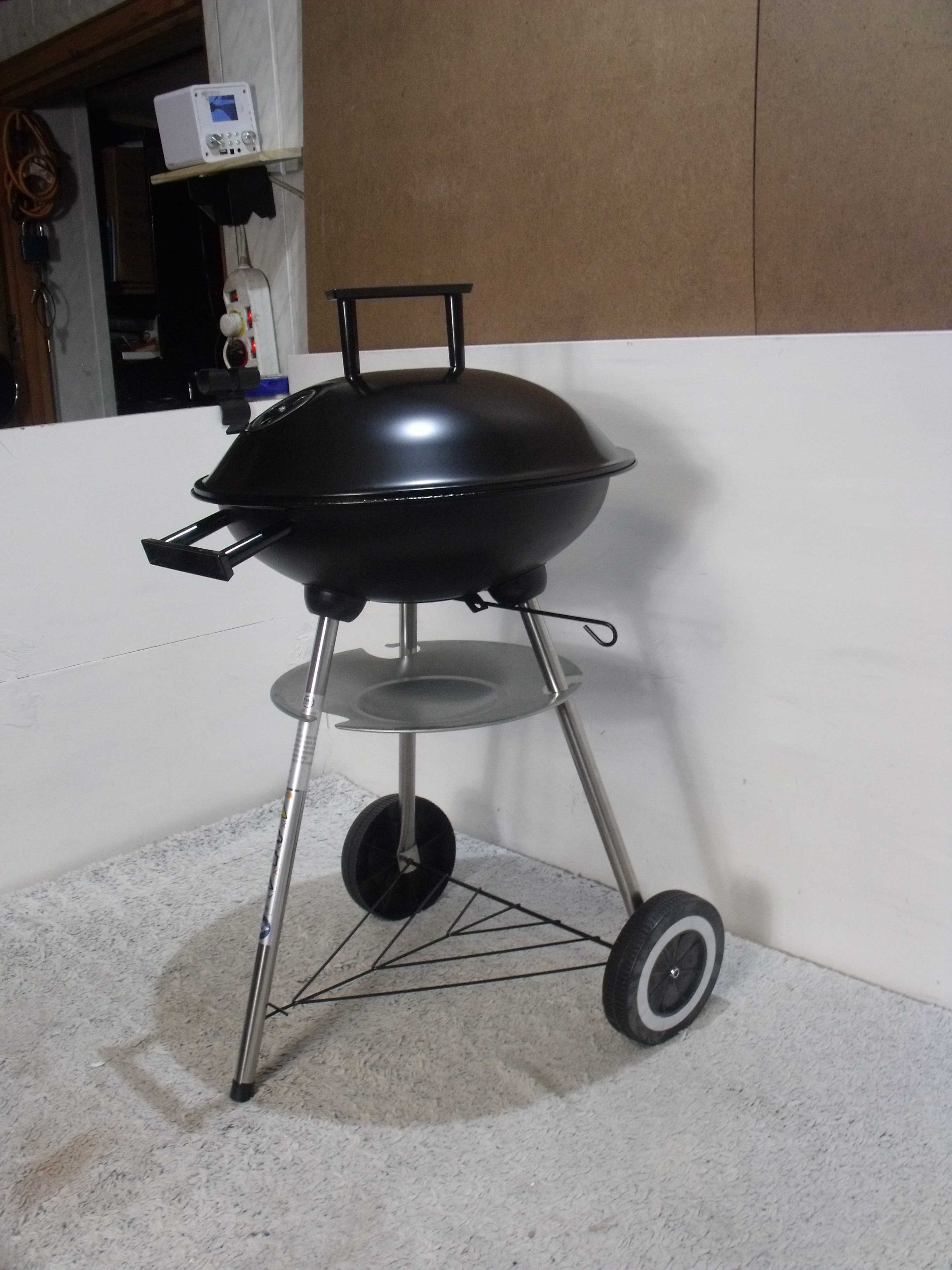 Grill węglowy okrągły z przykrywką MG Home 43 cm NOWY