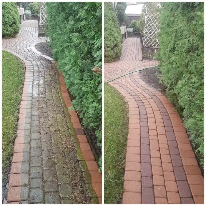 Mycie kostki brukowej, dachu, elewacji