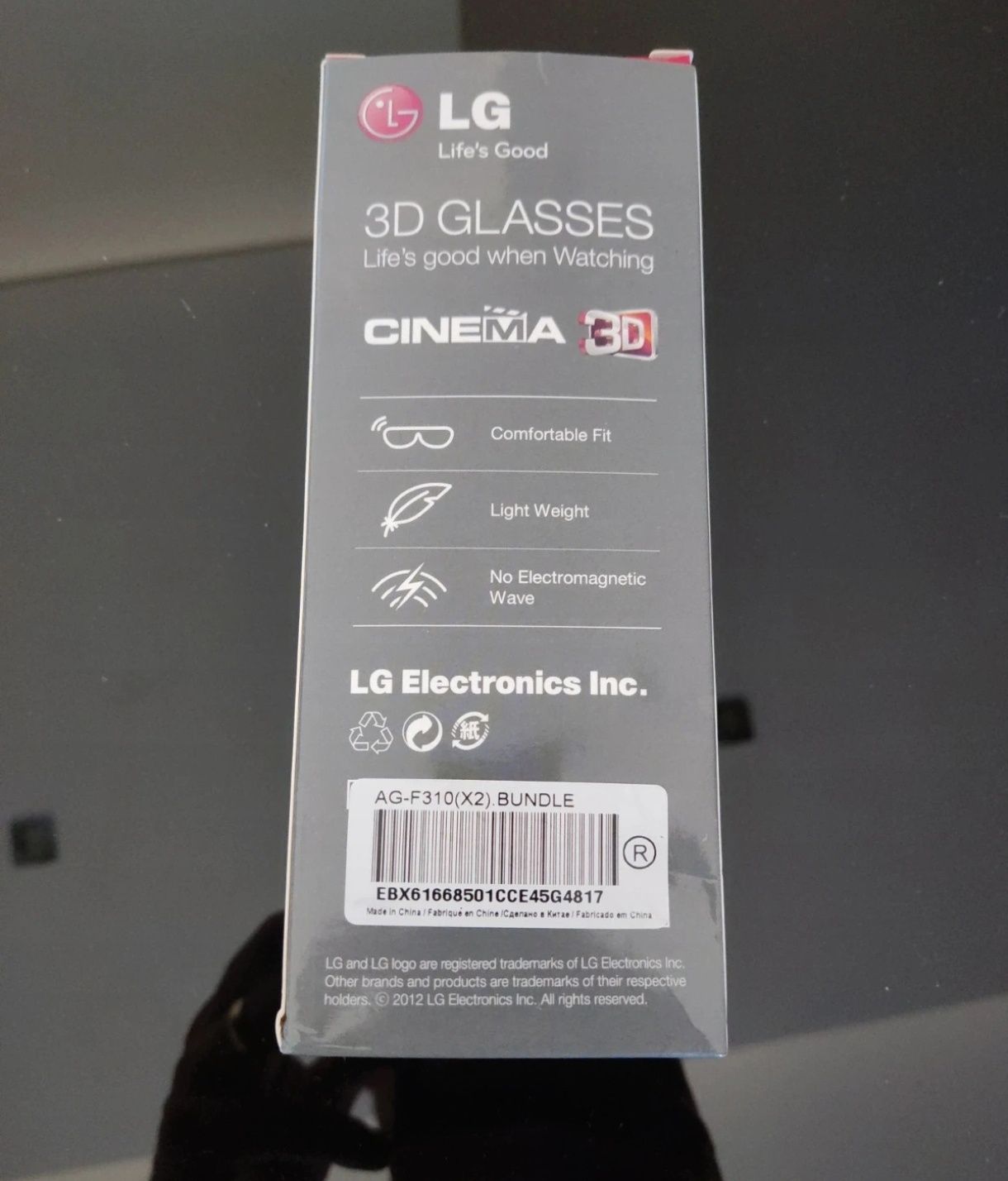 Óculos 3d marca LG