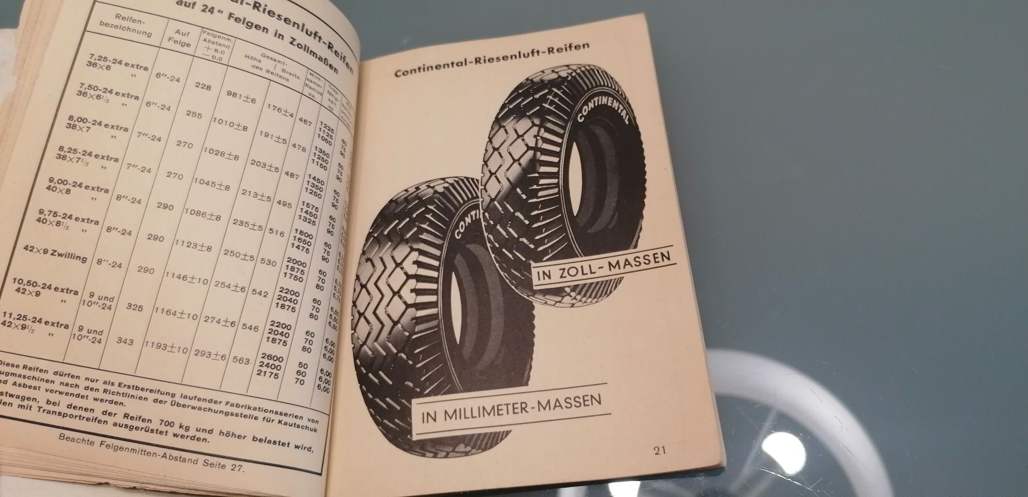 2 livros pneus continental 1930 e 1937