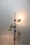 Beżowa Duńska lampa stojąca vintage loft prl