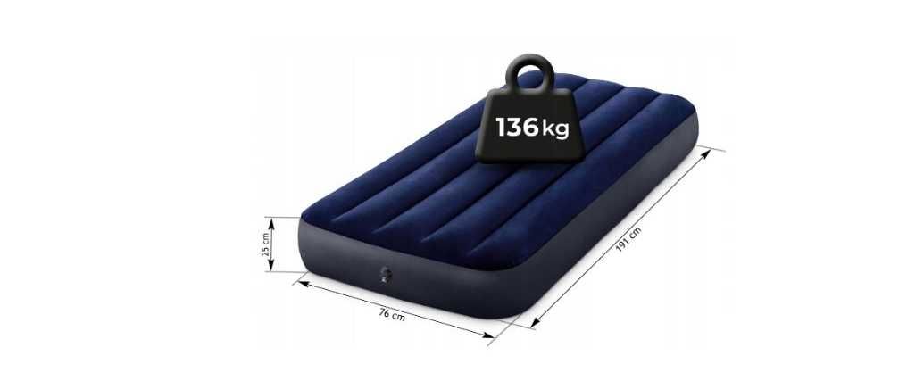 Materac jednoosobowy łóżko dmuchane INTEX 76x191X25