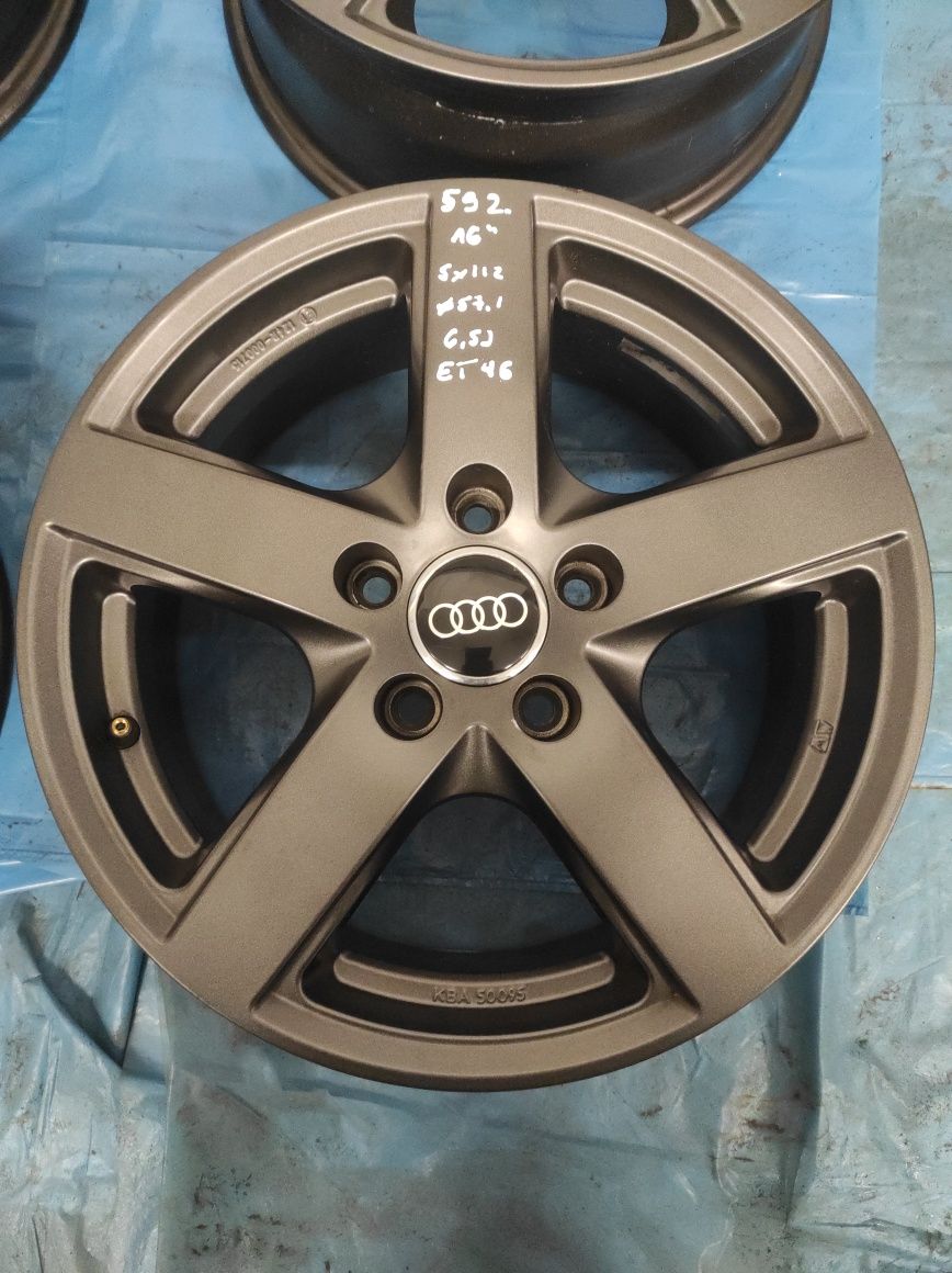 592 Felgi aluminiowe AUDI R 16 5x112 Bardzo Ładne