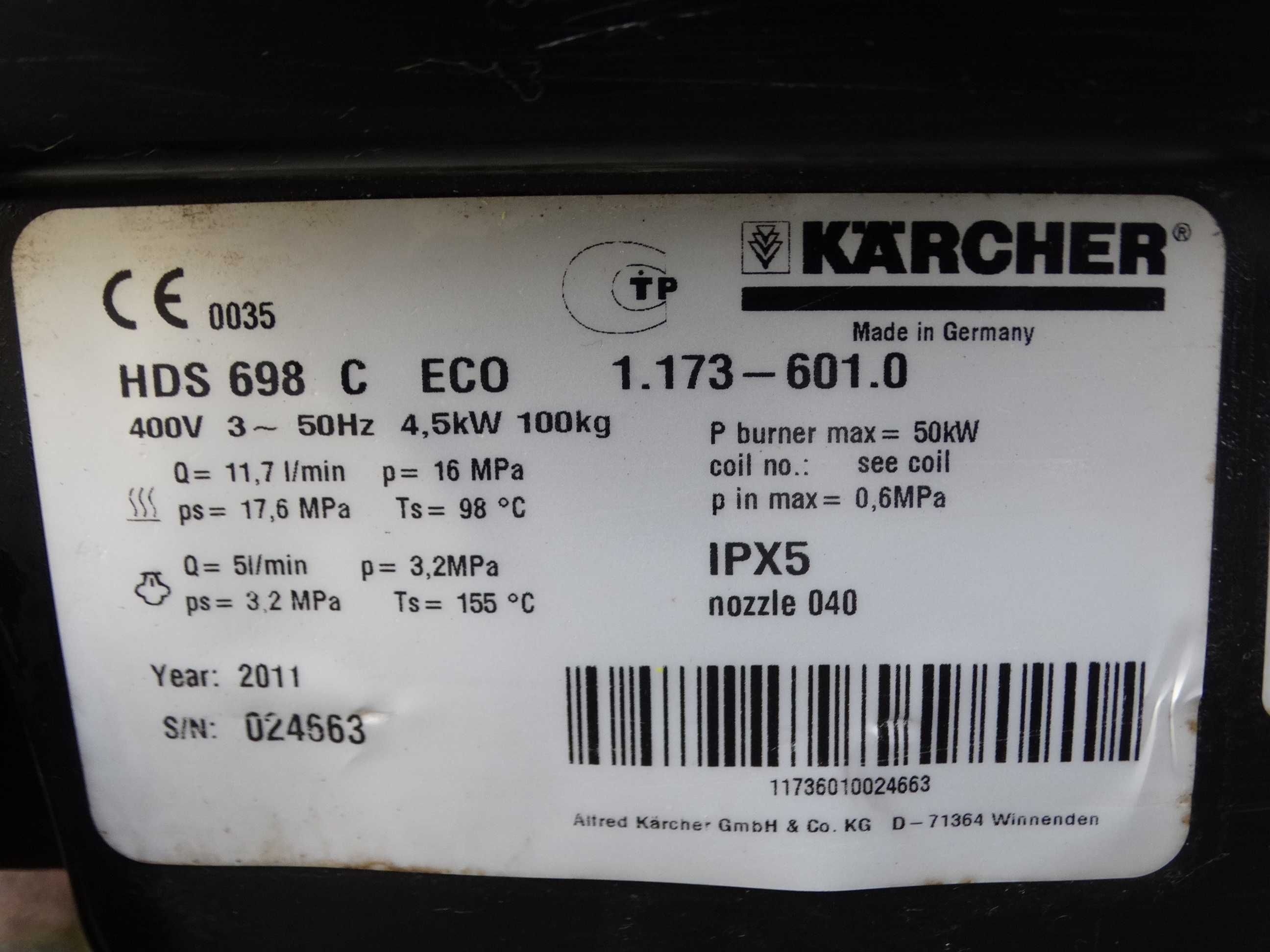 Myjka Ciśnieniowa Karcher HDS 698 C ECO * HDS 550 * HDS 557 * HDS 797