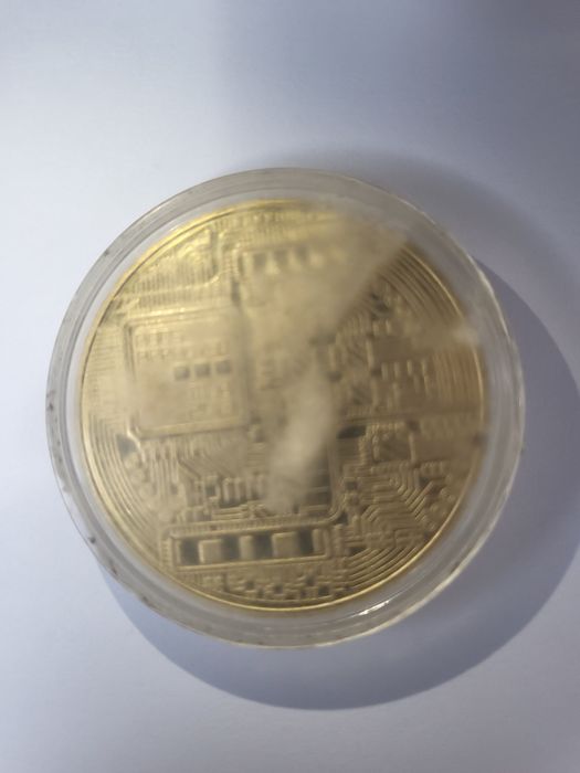 Moeda bitcoin conservada