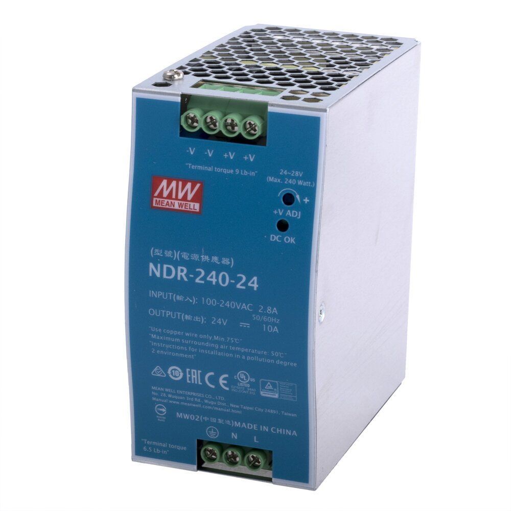 NDR-240-24 Блок живлення на Din-рейку Mean Well 240 Вт, 24 в, 10 А