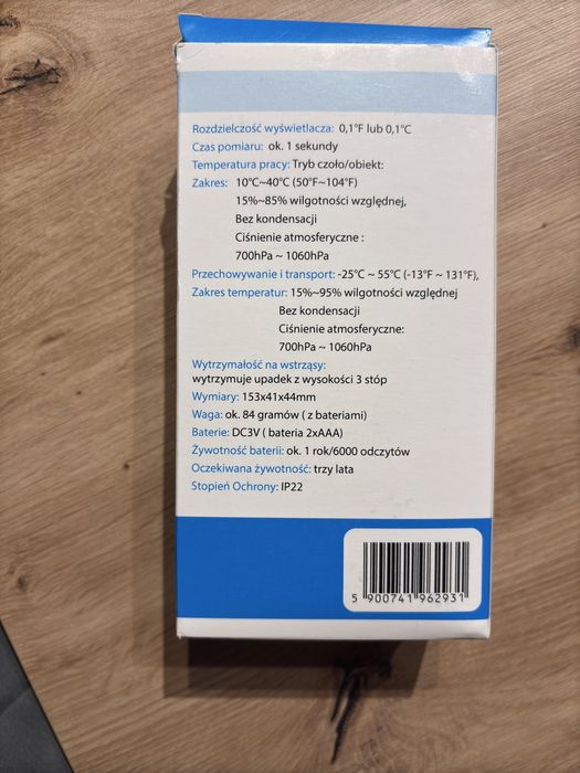 Nowy!!! VIMONT+ Bezdotykowy termometr elektroniczny Model DET-306