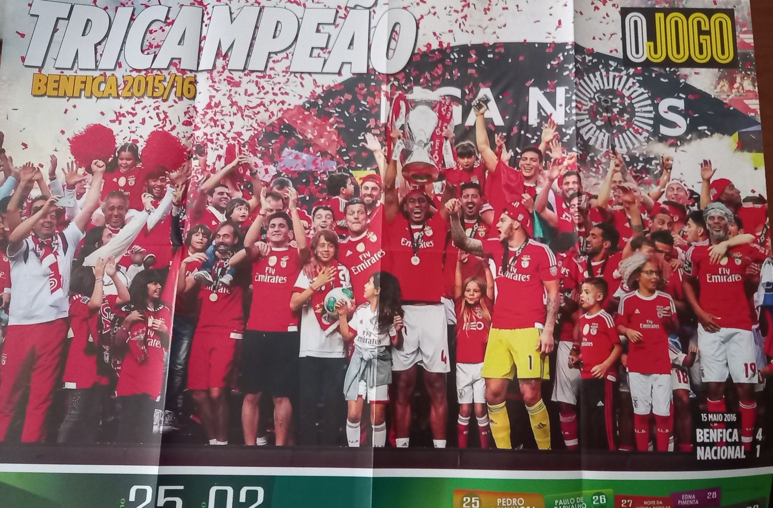 poster Benfica tricampeão 2015/16