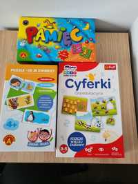 Gry edukacyjne: pamięć, cyferki, puzzle dla dzieci od 3 do 5 lat