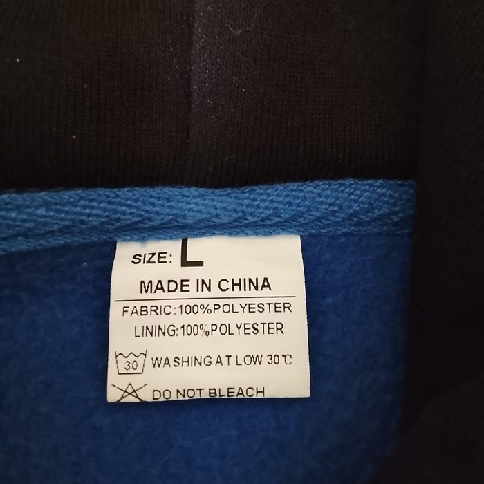 Temu Zíper azul - Tamanho L