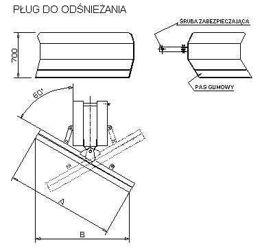 Pług do śniegu 1500 mm do Wózek widłowy