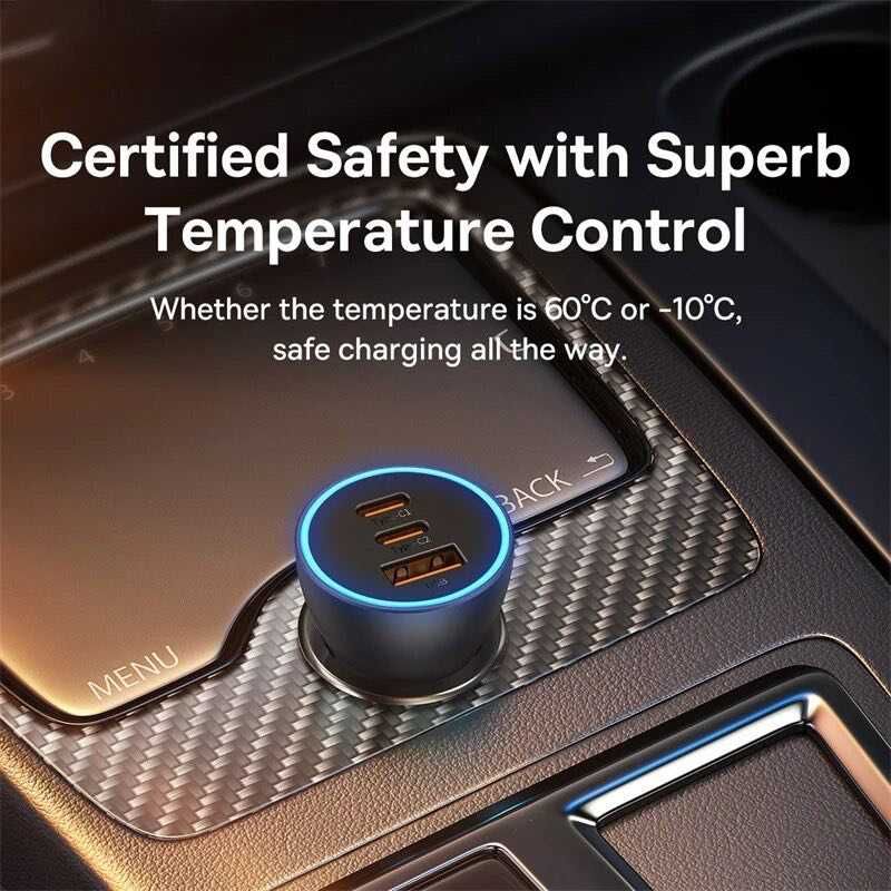 Зарядний пристрій Baseus 65W Car Charger USB + Type-C