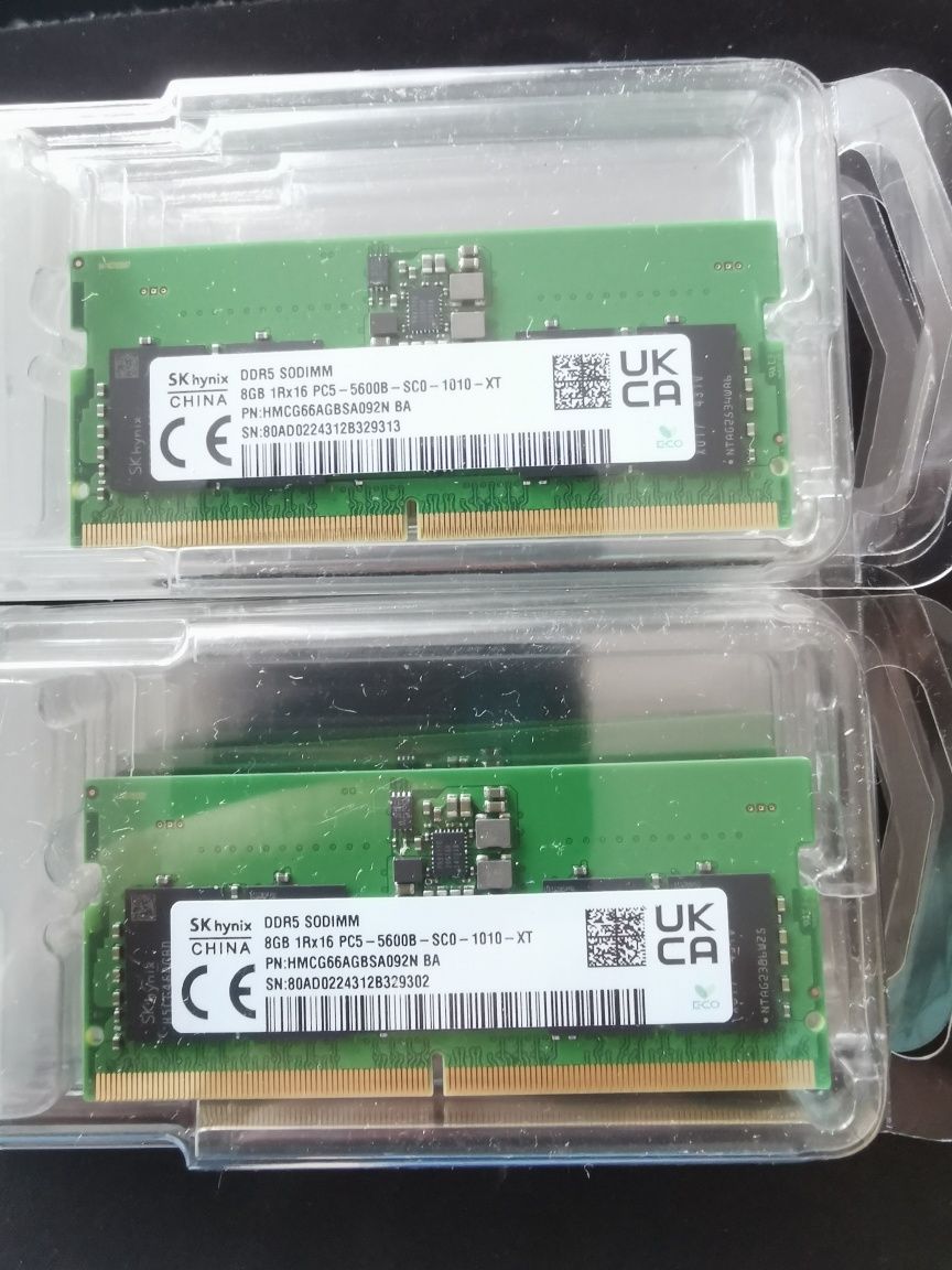 Pamięć pamięci do laptopa laptopów SODIMM 8GB DDR5 5600MHz HYNIX