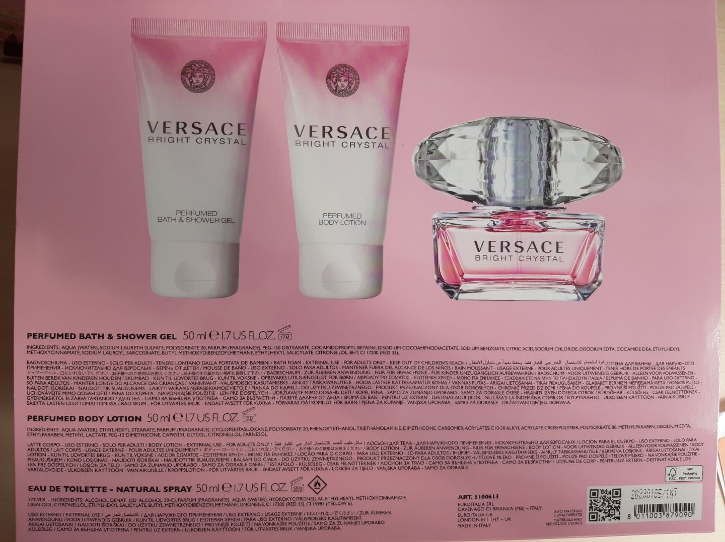 Подарунковий набір Versace Bright Crystal оригінал парфуми подарочный