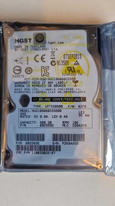 6 Discos SAS 600GB 10K 2.5"(Novos)