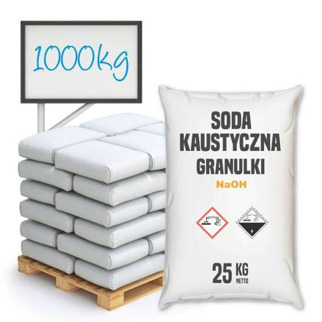 Soda Kaustyczna - Wodorotlenek sodu - granulki 1000 kg NaOH min 99,5%