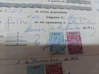 Documentos selados antigos -recibos selados