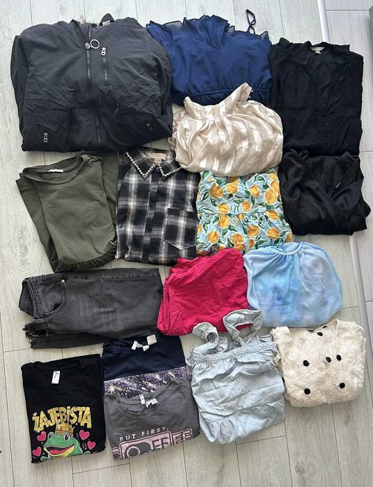 Mega paka modnych ubrań damskich Mango, Asos, H&M, Primark XL 16 szt