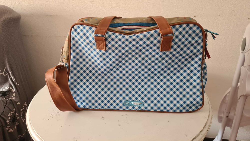 Mala com muda fraldas azul