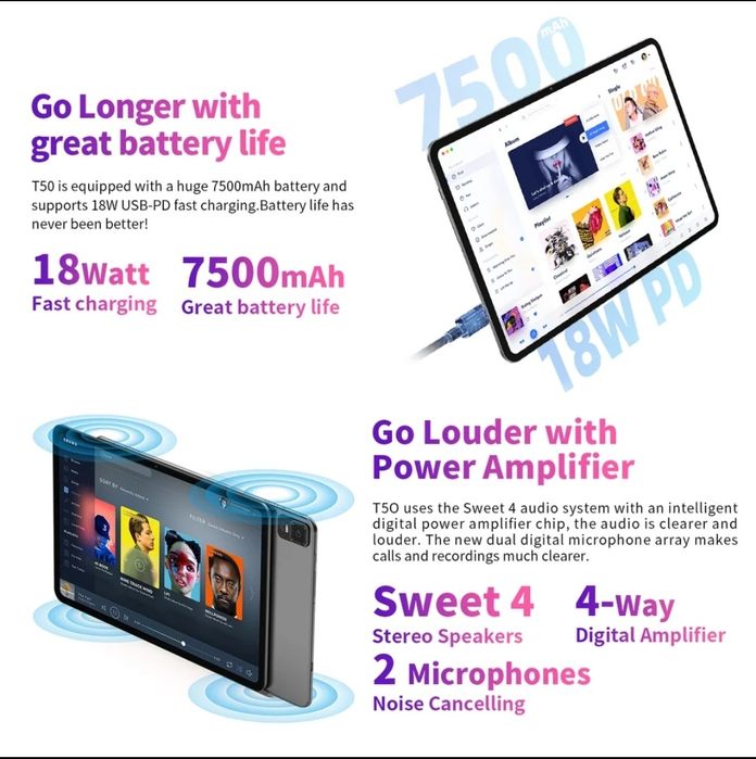 TABLET Teclast T50 11" NOWY 2024 8+8GB RAM/256GB/ DOSTAWA Z POLSKI 48h