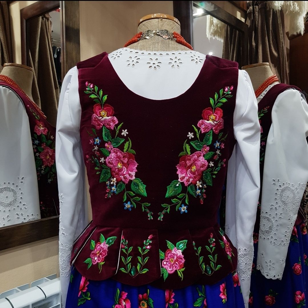 Nowy gorset góralski bogaty haft w kwiaty!