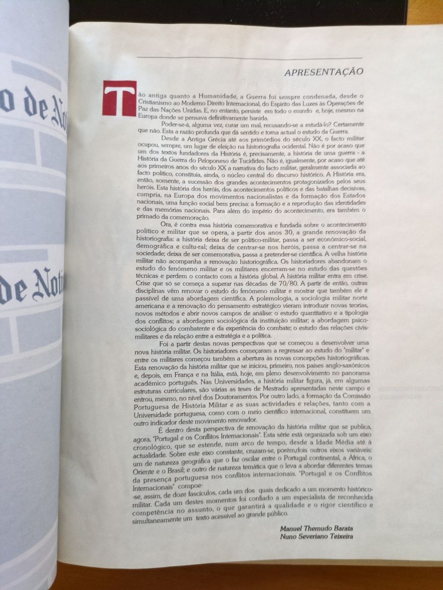 Portugal e os Conflitos Internacionais Direcção de Manuel T. Barata